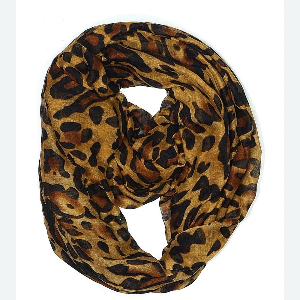 Charming Charlie Cheetah Print Brown and Black Infinity Scarf